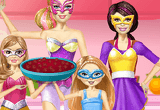 Barbie Family Cooking Berry Cake
