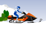 Corrida de Moto na Neve