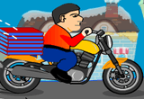 Winter Pizza Delivery - Motoboy de Pizzaria