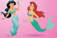 Pinte a Jasmine e a Ariel 