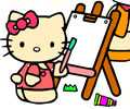 pinte o desenho da Hello Kitty 