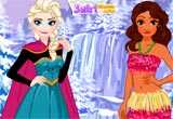 Vestir a Princesa Elsa e Moana